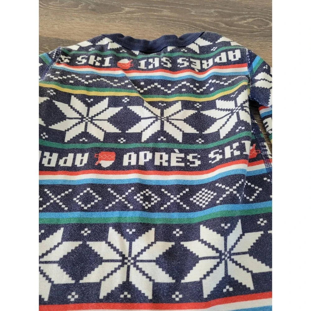 Hanna Andersson Kids US 5 Apres Ski Fair Isle Pajamas Blue Organic‎ Cotton #9